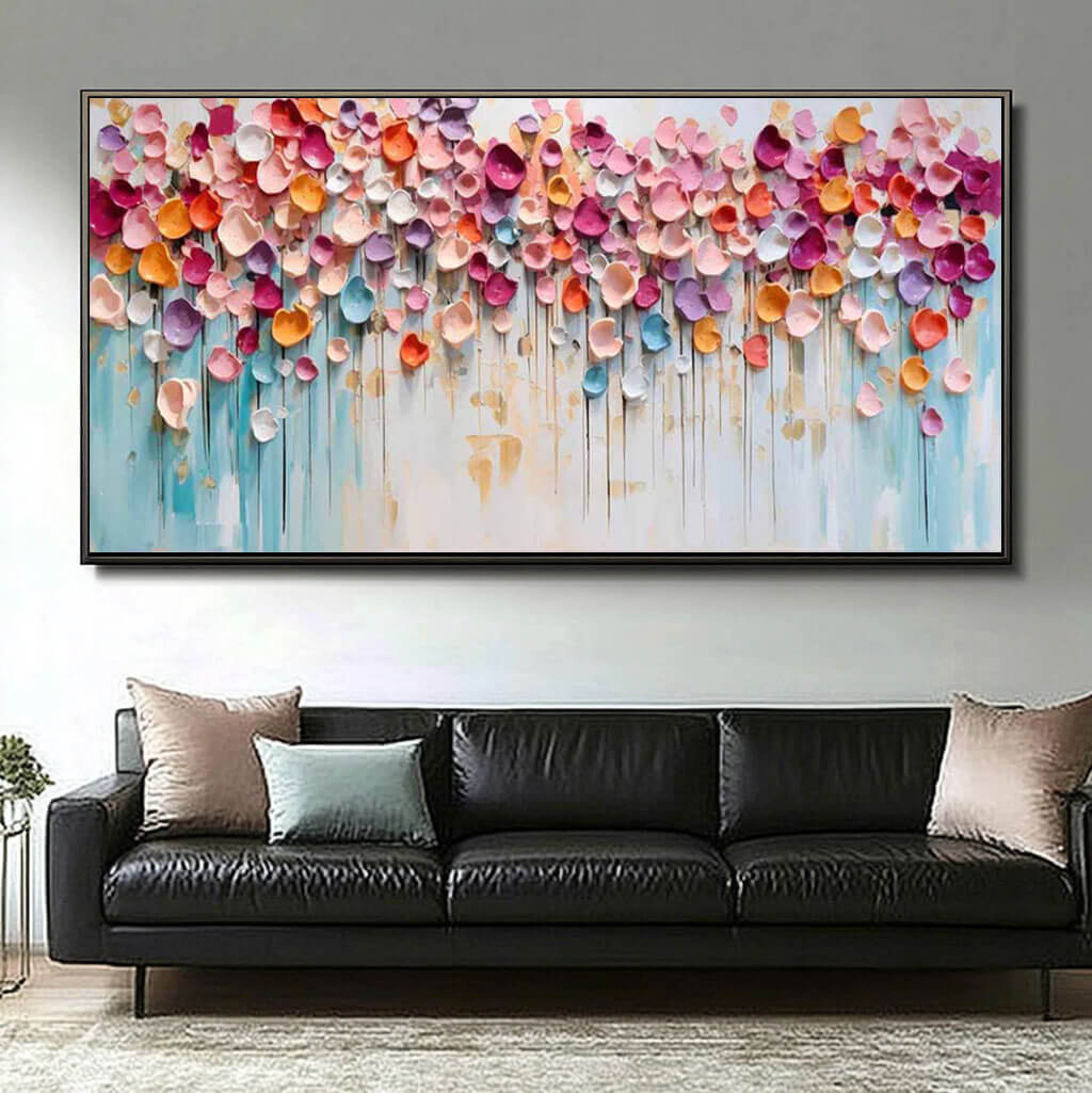 Colorful Abstract Flower Garden Wall Art CZ0062 - Viral Wall Art
